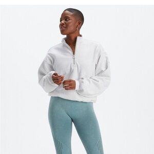 Fabletics Gray 1/2 Zip